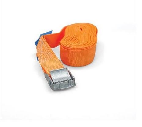 Bindegurt mit Klemschnalle 1- teilig / 25mm / 6 Meter / Orange