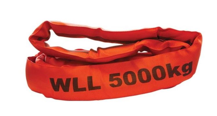 Rundschlinge 5000kg in rot mit Zertifikat