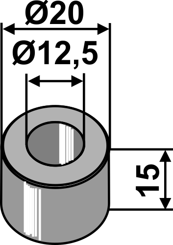 Buchse 15x12,5x20