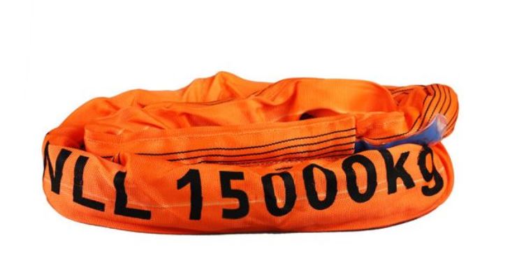 Rundschlinge 15000kg in orange mit Zertifikat