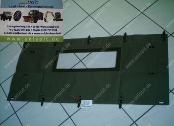 Rückwand niedrige Ausführung für Unimog U 2010 / 401 / 411 (Original Segeltuch) 